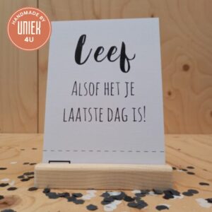 Kaart - Leef alsof het je laatste dag is!