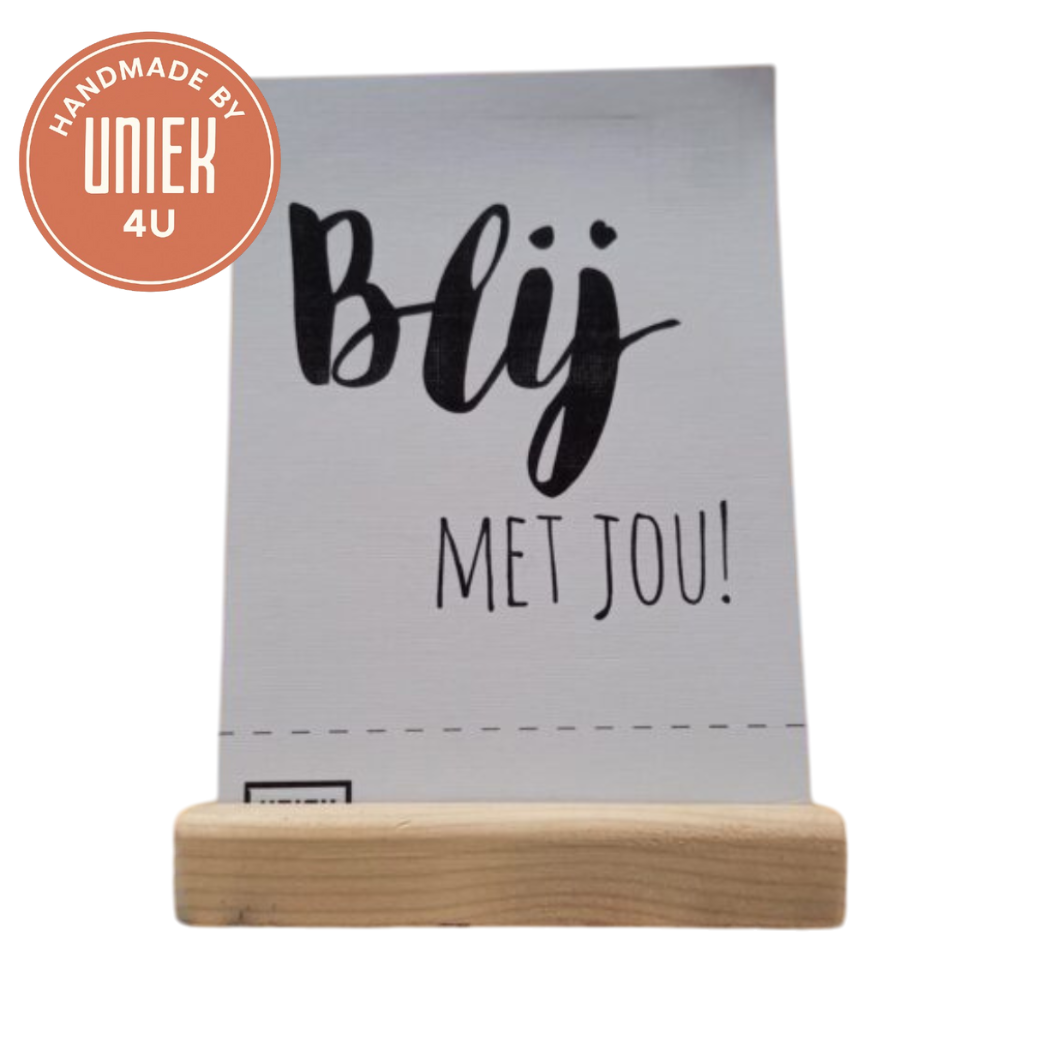 Uniek - Handgemaakte Kaart - Blij met jou!