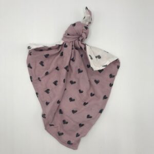 Doekie ( Roze-Wit ) met Hartjes