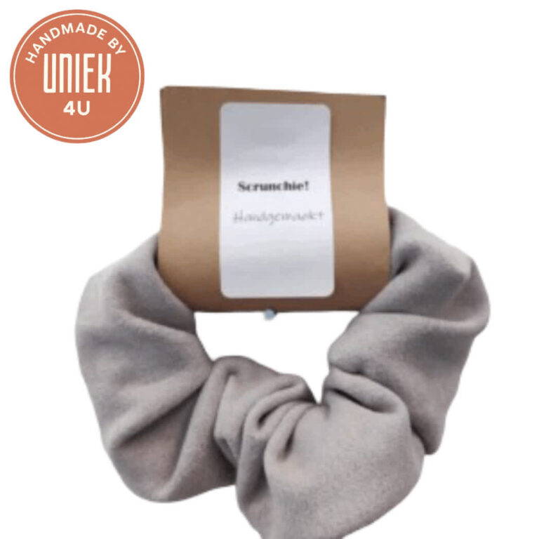 Handgemaakte Scrunchie Taupe – stijlvol en comfortabel voor dagelijks gebruik