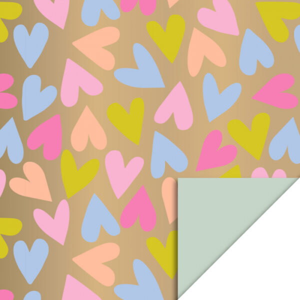 Cadeauzakje Big Hearts Gold Happy - Pistache - Afbeelding 2