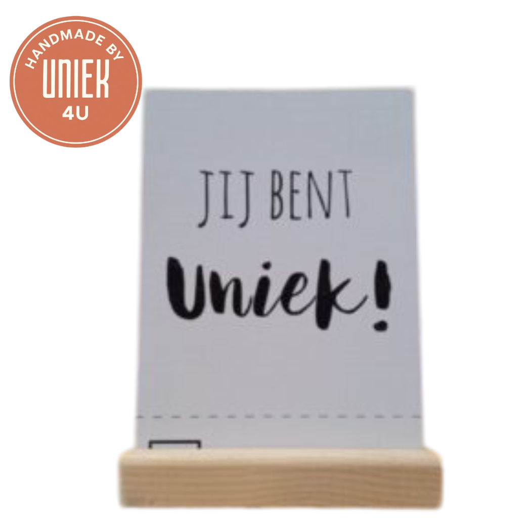 Uniek - Handgemaakte kaart - Jij bent Uniek!