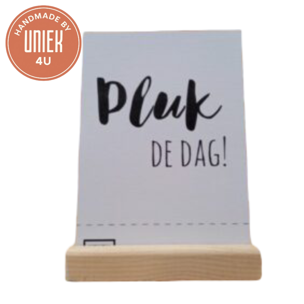 Uniek - Handgemaakte kaart - Pluk de dag!