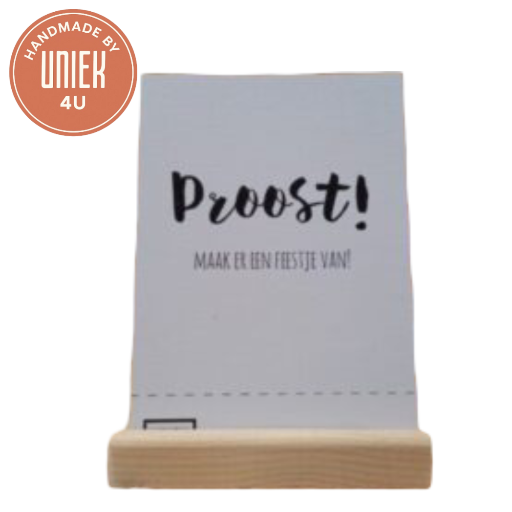 Uniek - Handgemaakte kaart - Proost, maak er een feestje van!