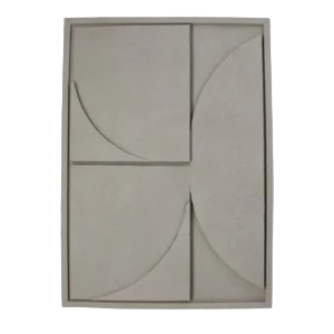 Dijk - Wanddecoratie 3D Abstract - Licht Grijs