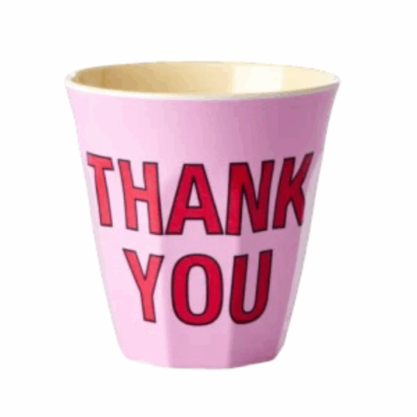 Rice - Beker - Thank you - Rood/Roze