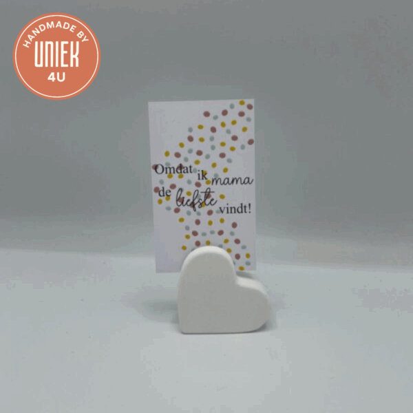 Mini gekleurd kaartje - Omdat ik mama de liefste vindt!