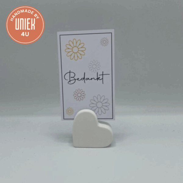 Mini gekleurd kaartje - Bedankt bloemetjes patroon