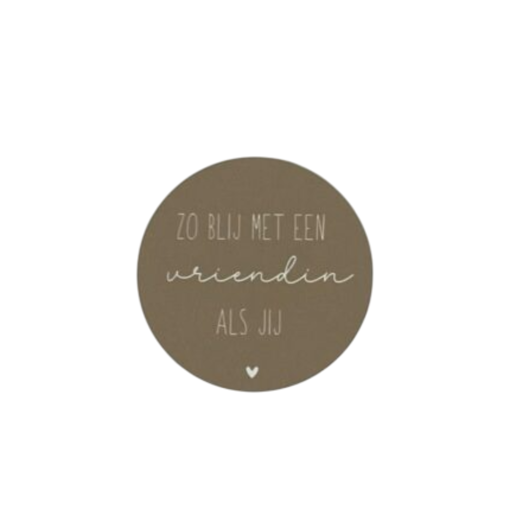 Forex onderzetter - Zo blij met een vriendin zoals jij