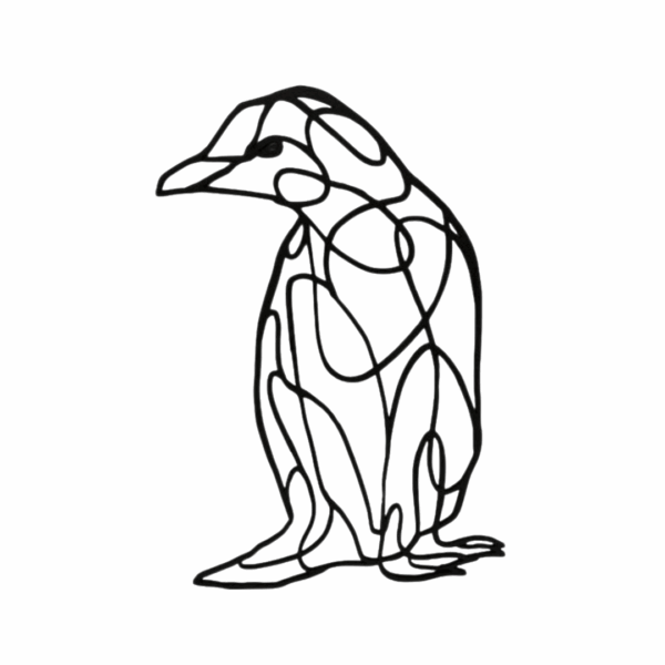 City Shapes skyline pinguin MDF