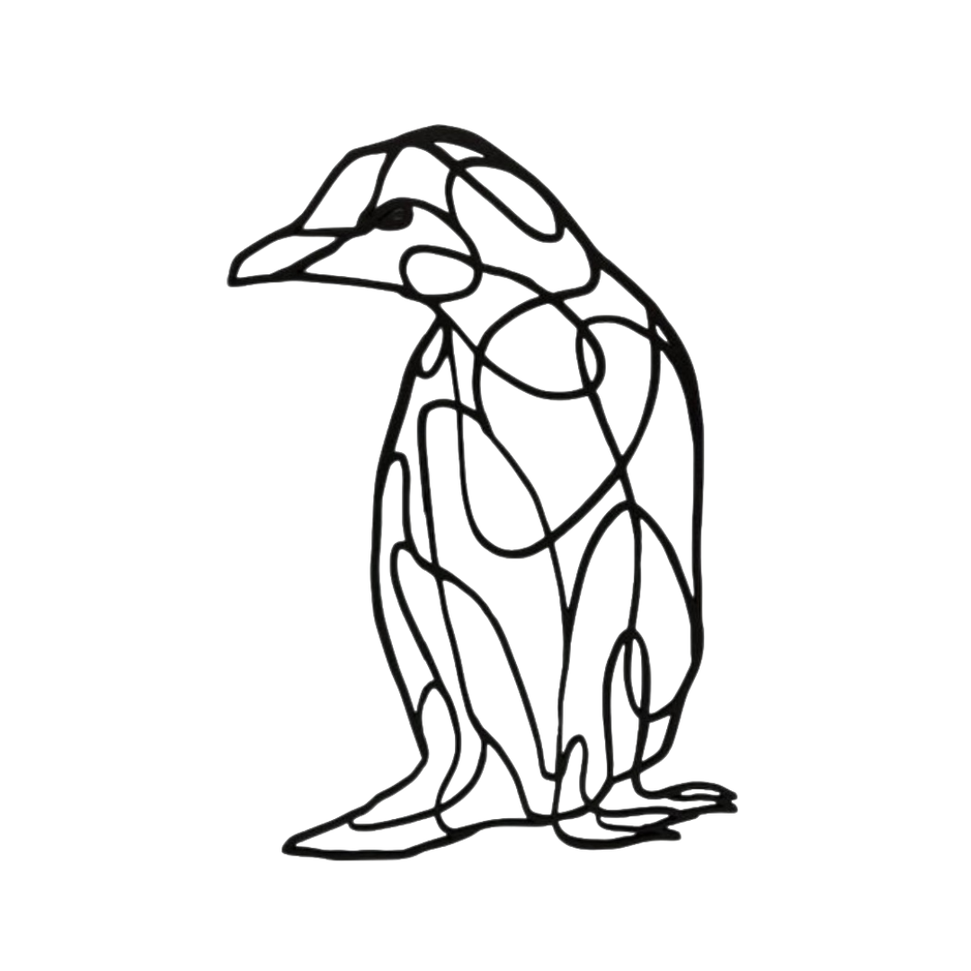 City Shapes - Skyline Pinguïn - MDF Zwart