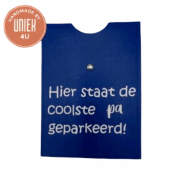Handgemaakte Parkeerschijf - Pa - Blauw met Wit - Afbeelding 2