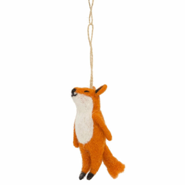 Dijk natural collections - kerstboomhanger vos - oranje