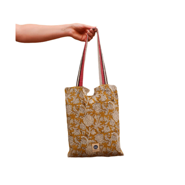 Doing Goods single plaid Botanical zachte deken in draagtasje