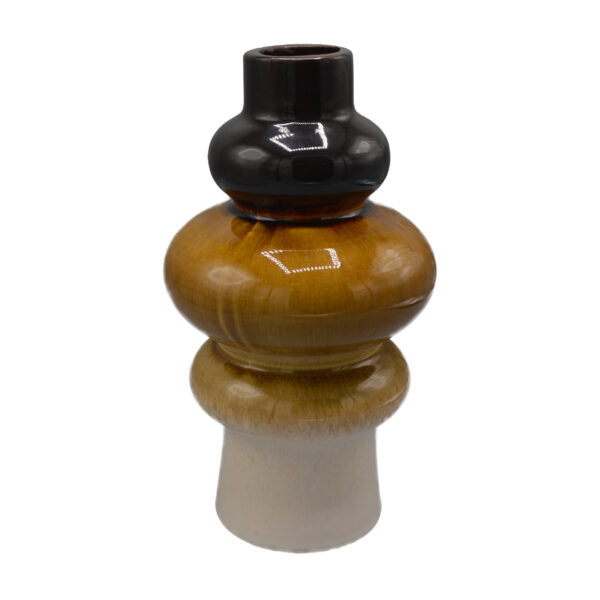 Vase ceramic - Cream/Brown