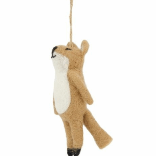 Dijk natural collections - kerstboomhanger vos - lichtbruin