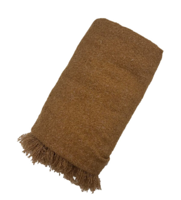 DIJK plaid acryl bruin 125x150 cm zacht warm en stijlvol