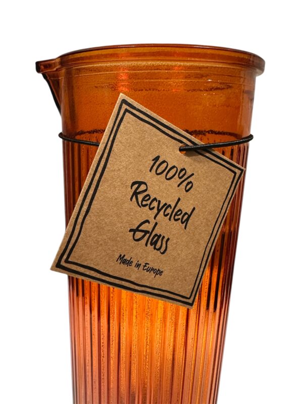 Karaf gerecycled glas Oranje - Afbeelding 3