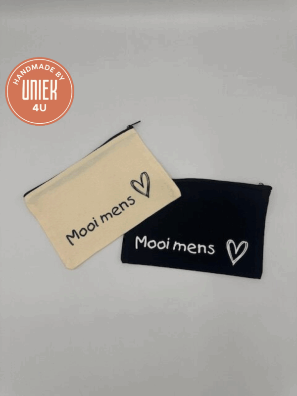 Etui - Mooi mens met een hartje ( Zwart ) - Afbeelding 2