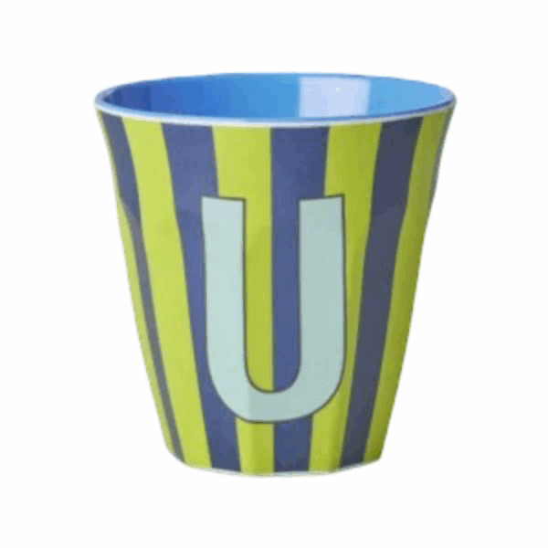 Rice - Beker - U - Geel/Blauw