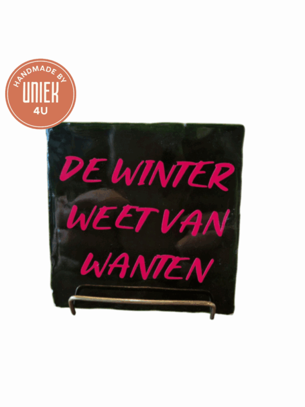 Tegeltje - De winter weet van wanten