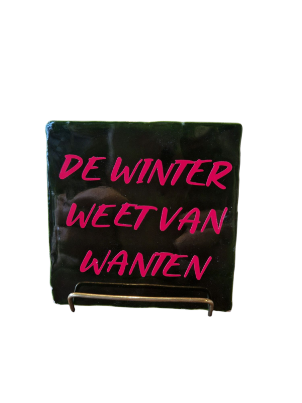 Tegeltje - De winter weet van wanten