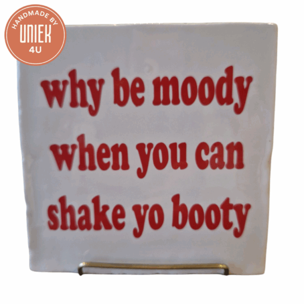Tegeltje - Why be moody when you can shake yo booty