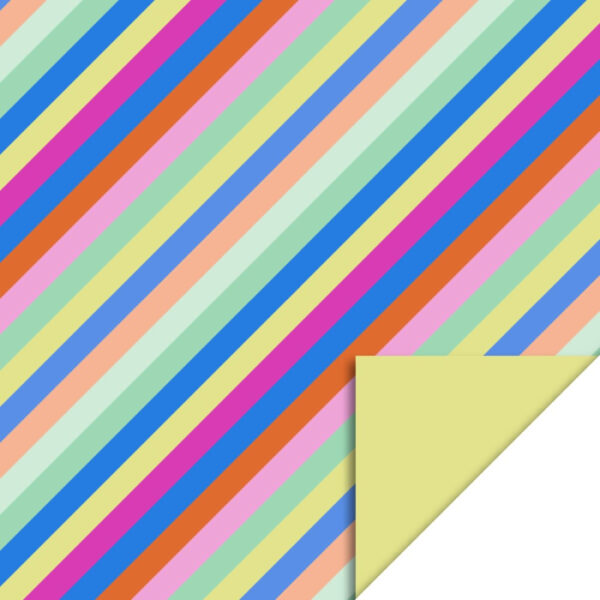 Inpakpapier - Multi Stripes Bright - Yellow