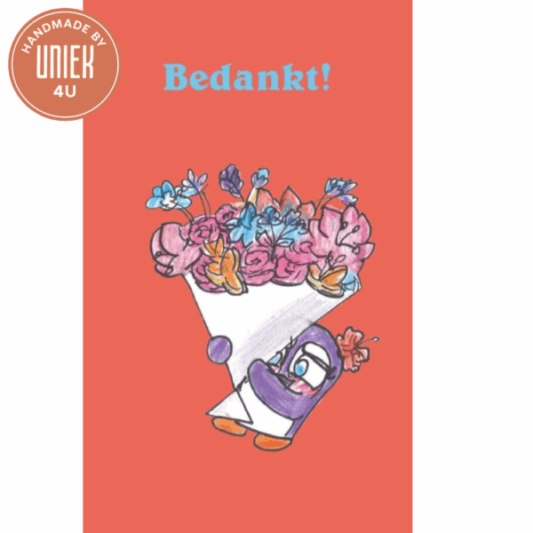 Handgemaakte kaart - Bedankt