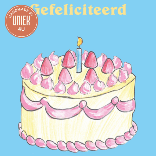 Handgemaakte kaarten - Gefeliciteerd