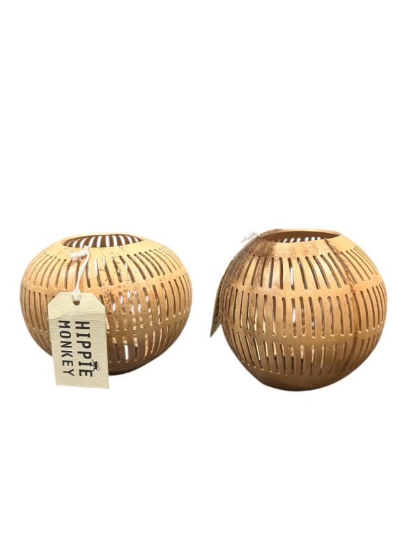 Houten kaarsenhouder Hippie Monkey (streep) - Afbeelding 3