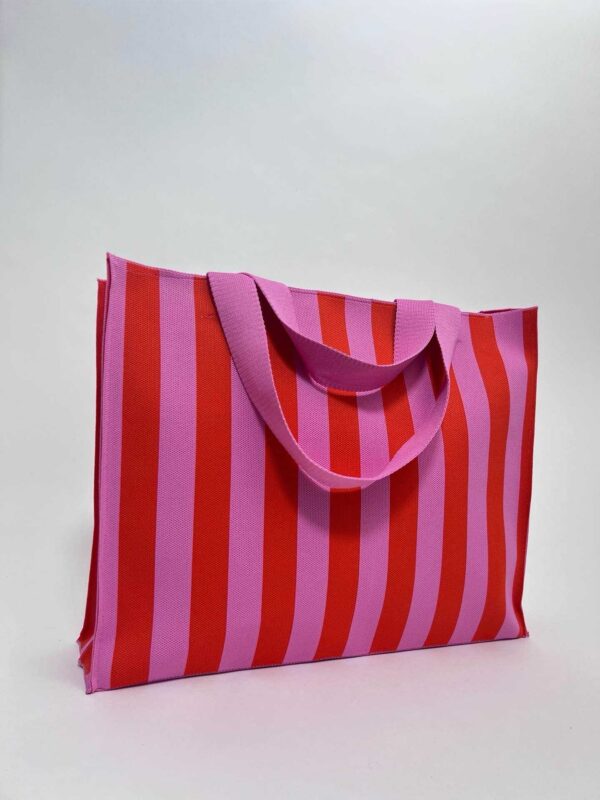 Schoudertas met ritssluiting (roze/oranje)