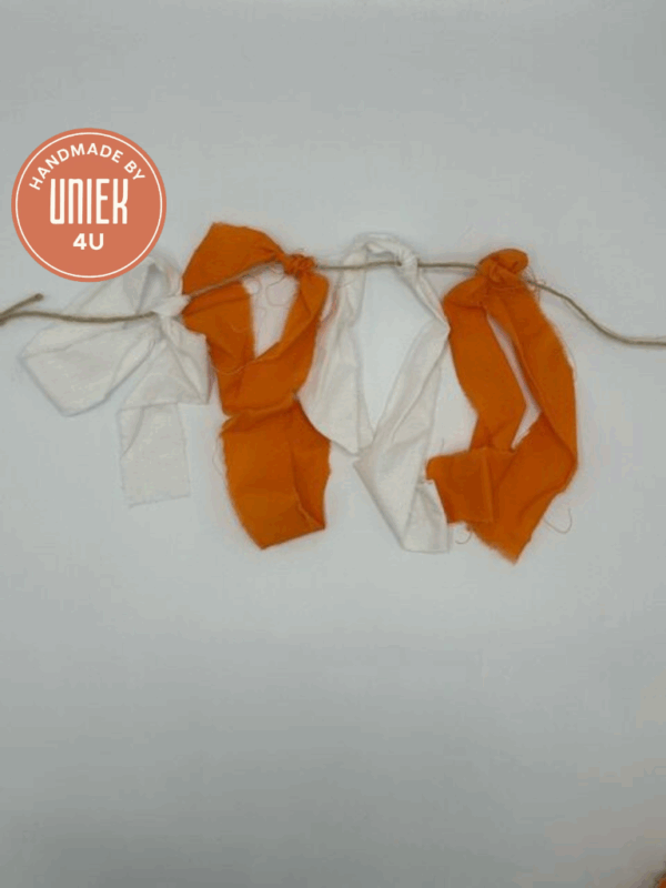 Brievenbuspakketje - Stofslinger (Oranje met Wit)