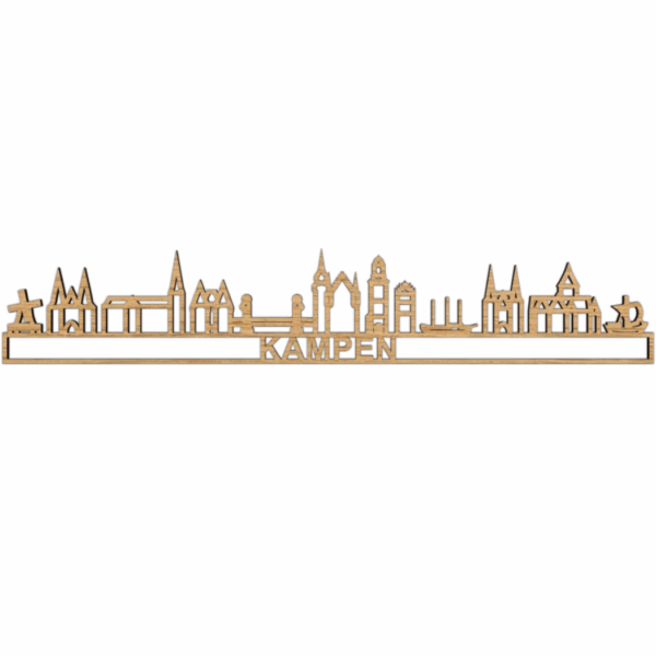 City Shapes - Skyline Kampen - Populieren Hout