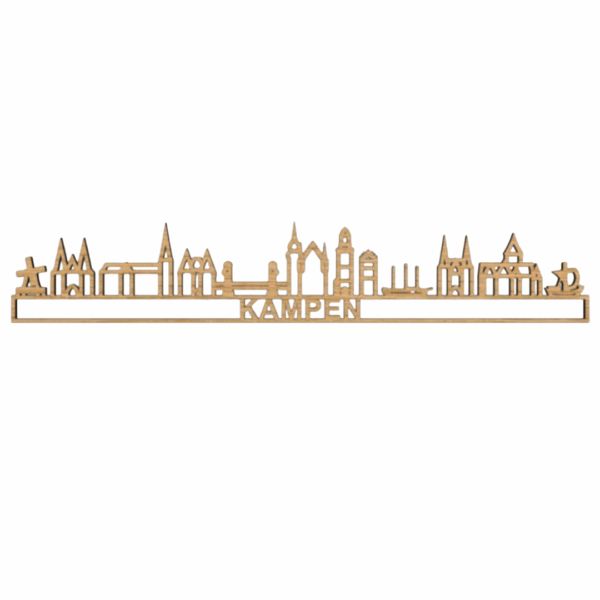 City Shapes Skyline Kampen hout wanddecoratie