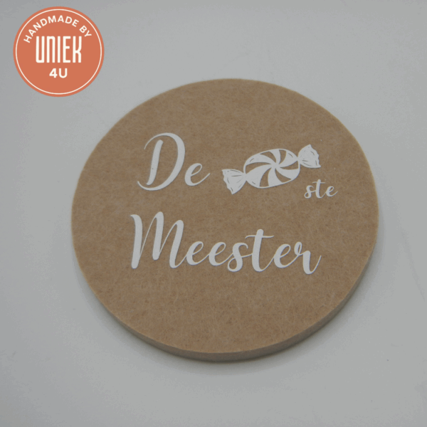 Meester bedankje onderzetter - De tof(fee)ste meester