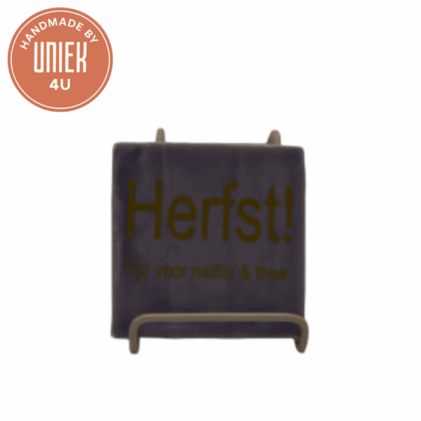 Tegeltje - Herfst! Tijd voor netflix & thee - paars