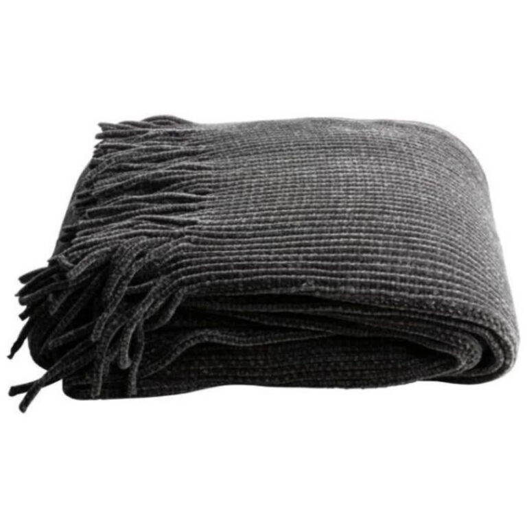 Gusta plaid chenille donkergrijs plaid