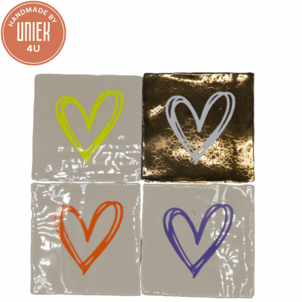 Tegeltje - Hartje - Verschillende Kleuren
