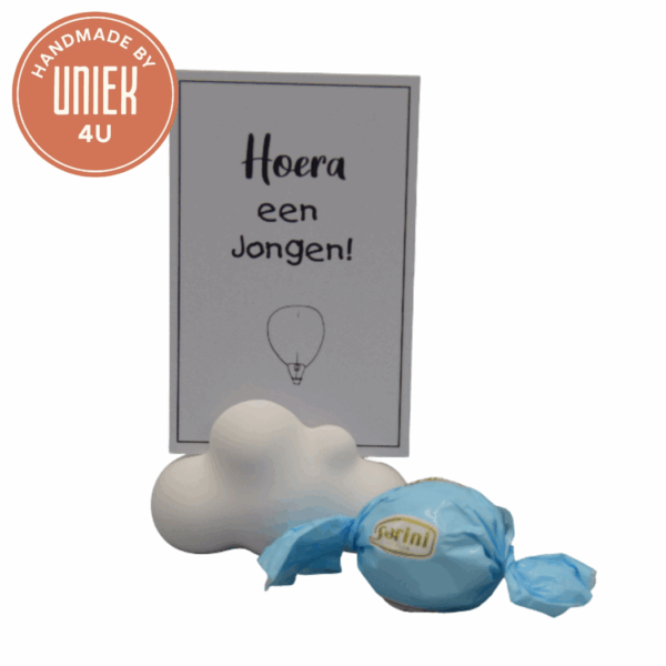 Uniek Babylijn - Kaarthouder (wolkje) met kaartjes & Sorini
