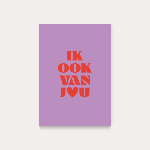 Heyday - A6 kaart - Ik ook van jou - paars