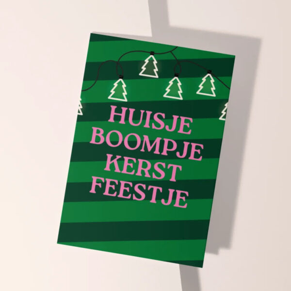 Heyday - kerstkaart - Huisje boompje kerstfeestje