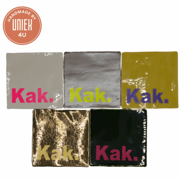 Tegeltje - Kak. - Verschillende kleuren