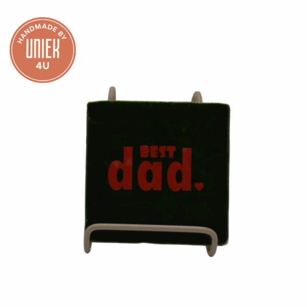 Uniek - tegeltje - Best dad - donkergroen