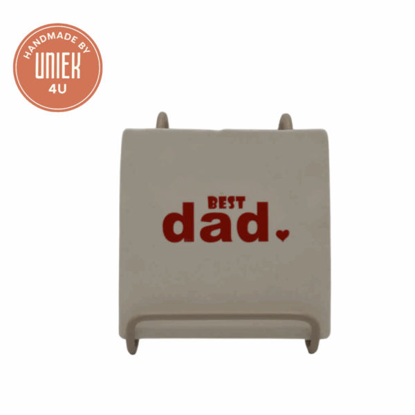 Uniek - tegeltje - Best dad - wit
