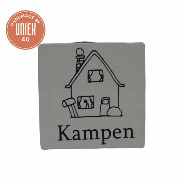 Uniek - tegeltje - Kampen - wit