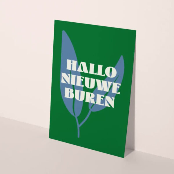 Heyday - A6 kaart - Hallo nieuwe buren - groen