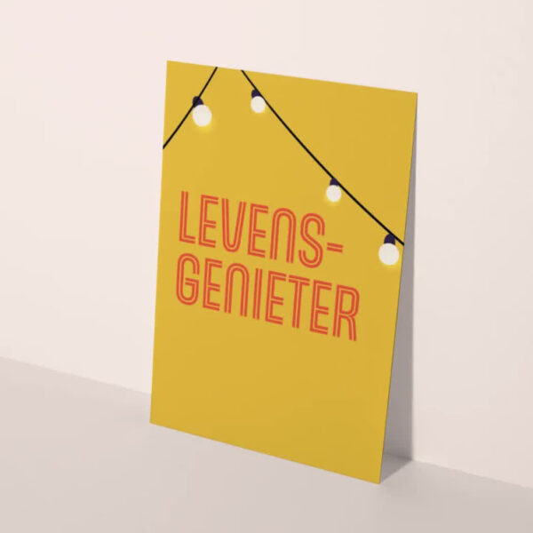 Heyday - A6 kaart - Levensgenieter - donkergeel