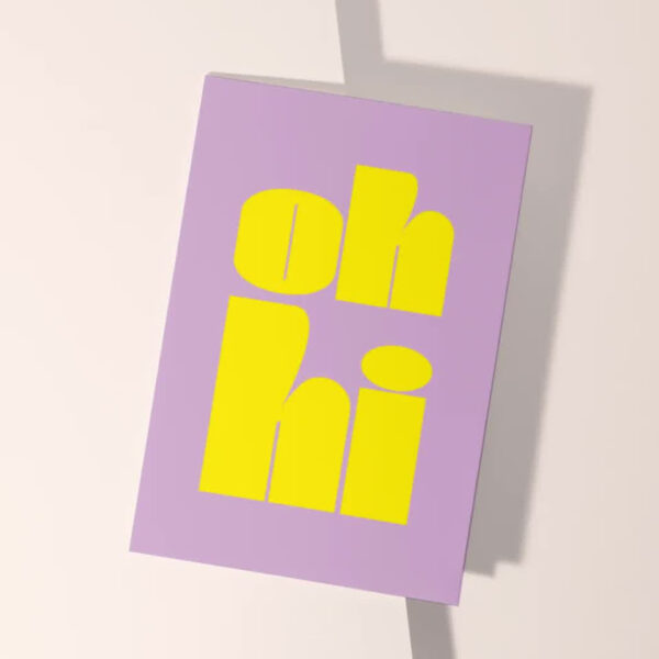 Heyday - A6 kaart - Oh hi - paars