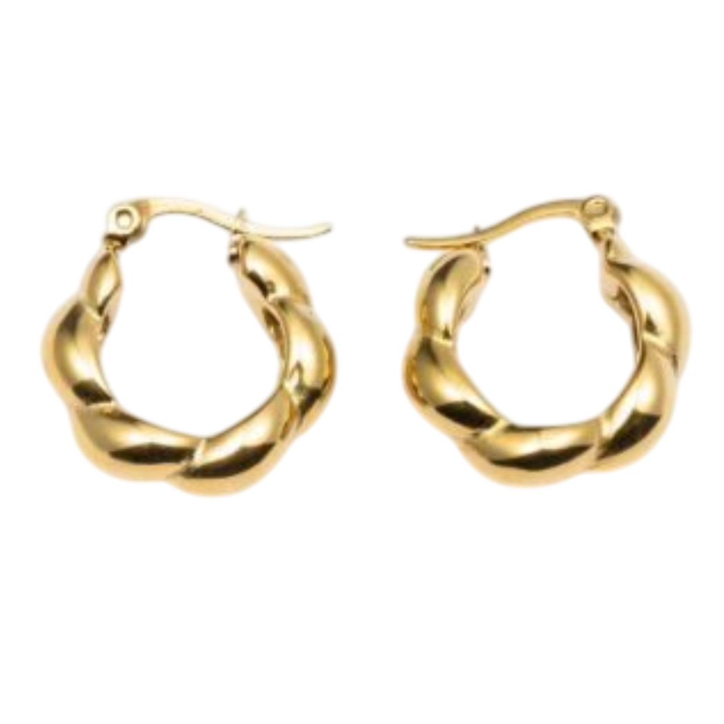 WAUW - Oorbellen Gedraaide Creolen - Goudkleurig